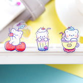 Soft and Cute Bear Sticker Pack - 4 Adorable Styles